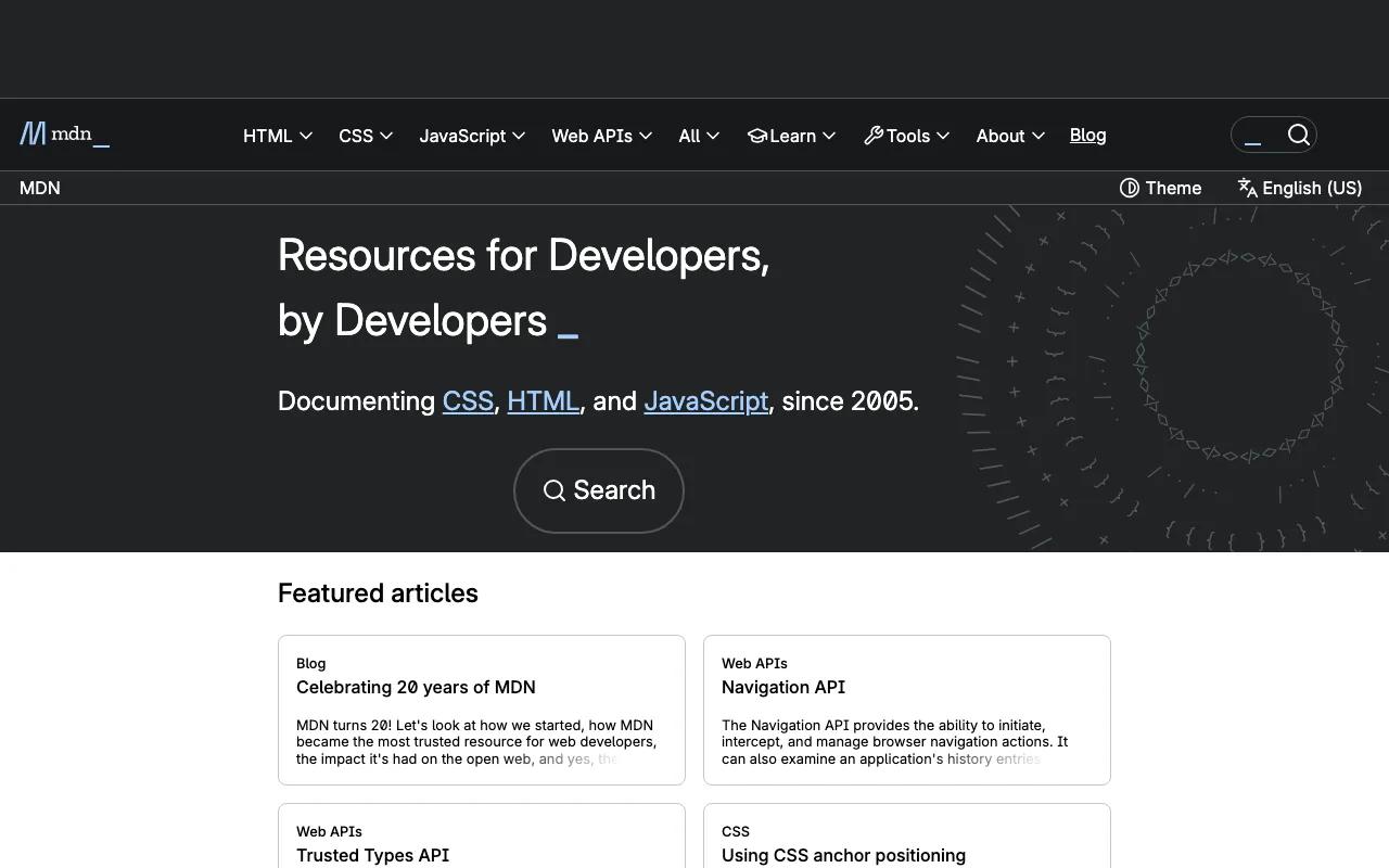 Small preview screenshot of developer.mozilla.org